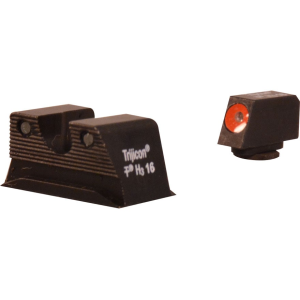 Trijicon HD Night Sight Set for Walther PPS, PPX Steel Matte 3-Dot Tritium Green with Orange Front Dot Outline
