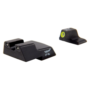 Trijicon HD Night Sight Set for HK 45C, P30, VP9, VP40 Steel Matte 3-Dot Tritium Green with Yellow Front Dot Outline