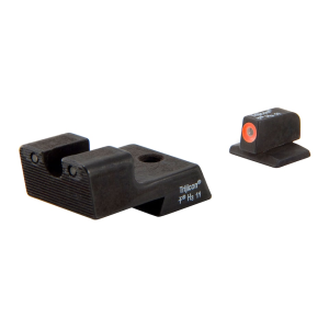 Trijicon HD Night Sight Set for 1911 Novak Cut Steel Matte 3-Dot Tritium Green with Orange Front Dot Outline