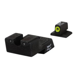 Trijicon HD Night Sight Set for 1911 Novak Cut Steel Matte 3-Dot Tritium Green with Yellow Front Dot Outline