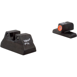 Trijicon HD Night Sight Set for HK P2000 Steel Matte 3-Dot Tritium Green with Orange Front Dot Outline