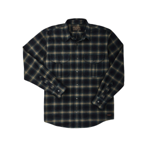 Filson Men's Alaskan Guide Long Sleeve Shirt Navy/Pine/Bronze Medium - Filson