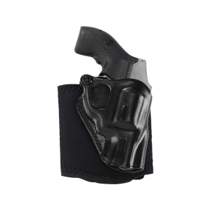 Galco Ankle Glove Ankle Holster Right Hand Ruger SP101 2.25" Leather Black