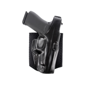 Galco Ankle Glove Ankle Holster Right Hand S&W M&P Shield, Shield 2.0 Leather Black