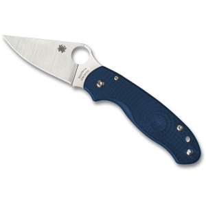 Spyderco Para 3 Pocket Knife 2.92" Leaf CPM-SPY27 Satin Blade Fiberglass Reinforced Nylon (FRN) Handle Blue