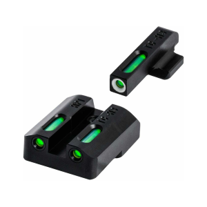TRUGLO TFX Sight Set for Glock 20, 21, 25, 29, 30, 31, 32, 37, 40, 41 Tritium Fiber Optic Green with White Front Dot Outline