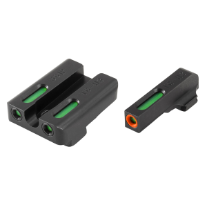TRUGLO TFX Pro Sight Set for Sig Sauer #6/#8 Tritium / Fiber Optic Green with Orange Front Dot Outline