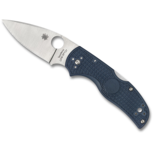 Spyderco Native 5 Pocket Knife 2.95" Leaf CPM-SPY27 Satin Blade Fiberglass Reinforced Nylon (FRN) Handle Blue