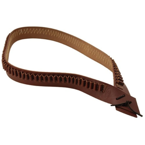 Hunter 738 Bandolero Pistol Cartridge Belt 38 Caliber 97 Loops Leather Antique Brown