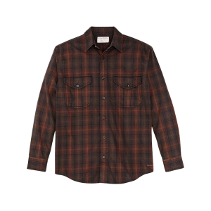 Filson Men's Lightweight Alaskan Guide Long Sleeve Shirt Rust/Brown/Blue Ombre Large - Filson