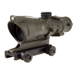 Trijicon ACOG TA31-D Rifle Scope 4x 32mm Dual-Illuminated Green Chevron 223 Remington Reticle with TA51 Flattop Mount Cerakote Olive Drab