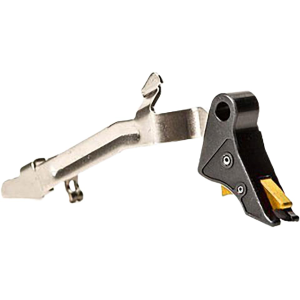 Overwatch Precision Combat Trigger (TAC) for Glock 9mm, 40 S&W, 357 Sig Aluminum Black Shoe, Burned Gold Safety