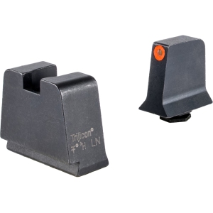 Trijicon Suppressor Night Sight Set For Glock 42,43,43x,43e, 48 Metal Rear Front Orange with Tritium Green