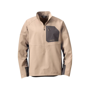 Orvis Men's Pro LT Softshell Half Zip Shirt Desert Khaki Large