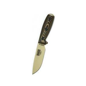 ESEE Knives ESEE-4 3D Fixed Blade Knife 4.1" Drop Point 1095 Desert Tan Blade G-10 Handle Black/Coyote