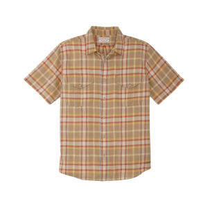 Filson Men's Lightweight Alaskan Guide Short Sleeve Shirt Khaki/Tan Bark Medium - Filson