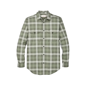 Filson Men's Twin Lakes Sport Long Sleeve Shirt Green/Gray Ombre XL - Filson