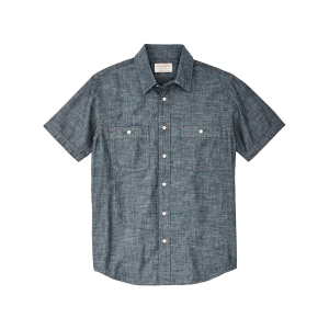 Filson Men's Chambray Short Sleeve Shirt Indigo Chambray Large - Filson