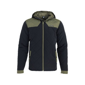 Nosler Men's Puff Hooded Jacket Black/Olive Medium
