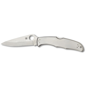 Spyderco Endura 4 Pocket Knife 3.85" Drop Point VG-10 Stainless Steel Blade Stainless Steel Handle