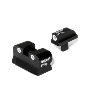 Trijicon Bright & Tough Night Sight Set for 1911 Stake-On Narrow Tenon Front & Standard GI Rear Cut Steel Matte 3-Dot Tritium Green