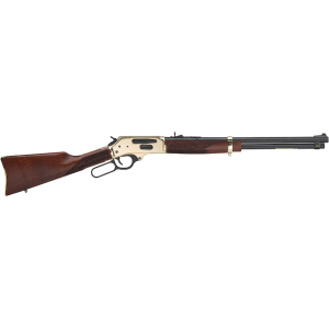 Henry Side Gate Lever Action Rifle 30-30 Winchester 20" Blued Barrel Brass Frame American Walnut Straight Grip Stock