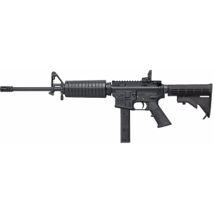 Colt AR-15 CARB Semi Automatic Rifle 9mm Luger 16" Matte Threaded Barrel Matte Frame Black Pistol Grip