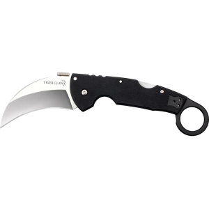 Cold Steel Tiger Claw Pocket Knife 3" Karambit S35VN Polished Blade G-10 Handle Black