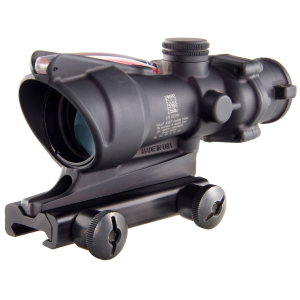 Trijicon ACOG TA31 BAC Rifle Scope 4x 32mm Dual-Illuminated Red Crosshair 223 Remington Reticle with TA51 Flattop Mount Matte Black