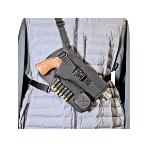 DeSantis Gunhide Yukon Chest Holster Right Hand Large Frame Revolver Nylon Black