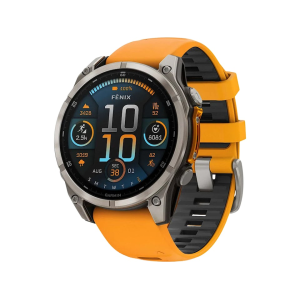 Garmin Fenix 8 47 mm AMOLED Sapphire Watch Titanium Spark Orange/Graphite Band