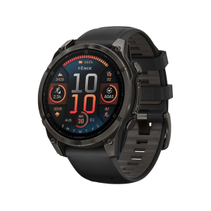 Garmin Fenix 8 47 mm AMOLED Sapphire Watch Carbon Gray DLC Titanium Black/Pebble Gray Band