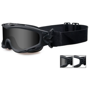 Wiley X Spear Tactical Goggles Matte Black Smoke Gray and Clear Lens