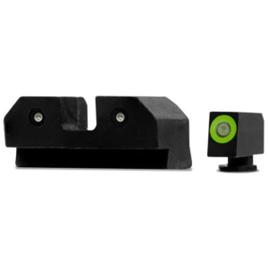 XS R3D Night Sight Set for Glock 42, 43, 43X, 48 Steel 3-Dot Tritium Ember Glow Front Dot with Green Outline 2022 Production