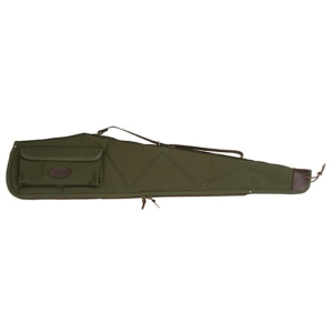 Boyt Signature Series Scoped Rifle Gun Case 40" with Pocket and Sling Quilted Canvas with Leather Trim Green