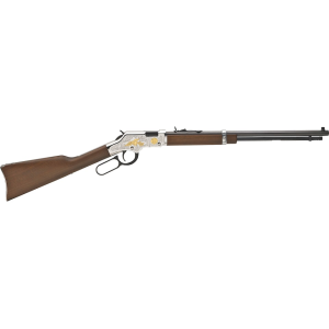 Henry Golden Boy 2nd Amendment Lever Action Rifle 22 Long Rifle 20" Blued Barrel Nickel Frame Walnut Straight Grip Stock
