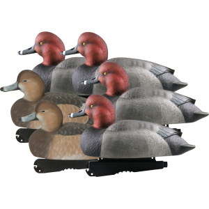 GHG Foam Filled Over-Size Redhead Duck Decoy 6PK - Ghg