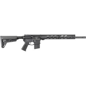 Ruger AR-556 MPR Semi Automatic Rifle 450 Bushmaster 18.63" Matte Threaded Barrel Black Frame Black Pistol Grip