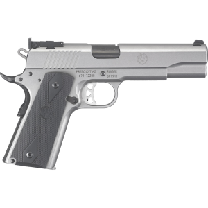 Ruger SR1911 10mm Auto Pistol 5" Barrel 8+1 Round Stainless Slide Black Grip Stainless Frame