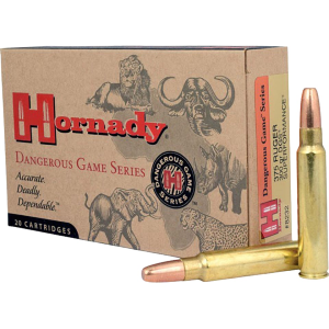 Hornady Dangerous Game Superformance 375 Ruger Ammo 300 Grain Hornady DGS (Dangerous Game Solid) Jacketed Flat Nose Box of 20