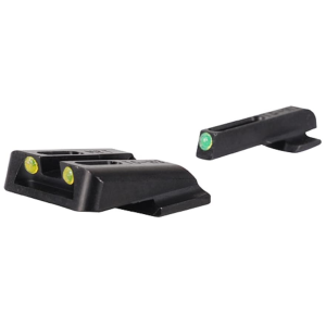 TRUGLO TFO Sight Set for S&W M&P, SD9, SD40 Steel Tritium Fiber Optic Green Front, Yellow Rear