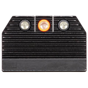 Night Fision Optics Ready Stealth Night Sight Set for Sig P320, P365 Tritium Orange Ring Front, Square Notch Black Ring Rear Steel Nitride