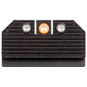 Night Fision Optics Ready Stealth Night Sight Set for Glock 17, 19, 34 Tritium Orange Ring Front, Square Notch Black Ring Rear Steel Nitride
