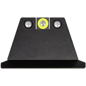 Night Fision Suppressor Height Night Sight Set S&W M&P, M&P 2.0, SD9 VE Tritium Yellow Ring Front, Square Notch Black Ring Rear Steel Nitride