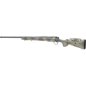 Bergara Sierra Wilderness Bolt Action Rifle 7mm PRC 22" Left Hand Fluted Sniper Gray Threaded Barrel Cerakote Sniper Gray Frame Woodland Camo Field Stock