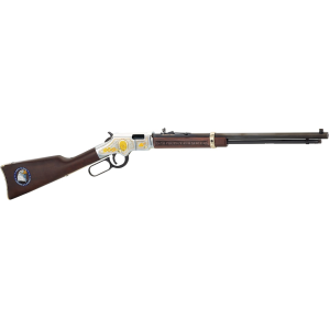 Henry Golden Boy Law Enforcement Lever Action Rifle 22 Long Rifle 20" Blued Barrel Gold Frame Walnut Straight Grip Stock