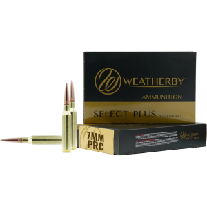 Weatherby Select Plus 7mm PRC Ammo 177 Grain Hammer Custom Solid Hollow Point Lead Free Box of 20