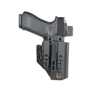 Henry Holsters Flint Partial Sweat Guard with DCC Mod4s IWB Holster Ambidextrous Glock 17, 22, 31, 47 Boltaron Black - Henry Holsters