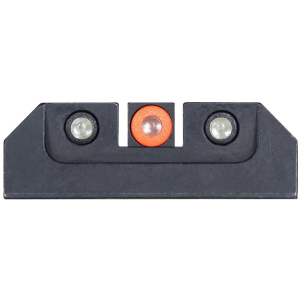 Night Fision Standard Height Night Sight Set for Taurus G2, G2C, G3, TX22 Tritium Orange Ring Front, Square Notch Black Ring Rear Steel Nitride
