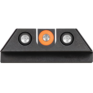 Night Fision Standard Height Night Sight Set for Glock 42, 43, 43X Tritium Orange Ring Front, U-Notch Black Ring Rear Steel Nitride